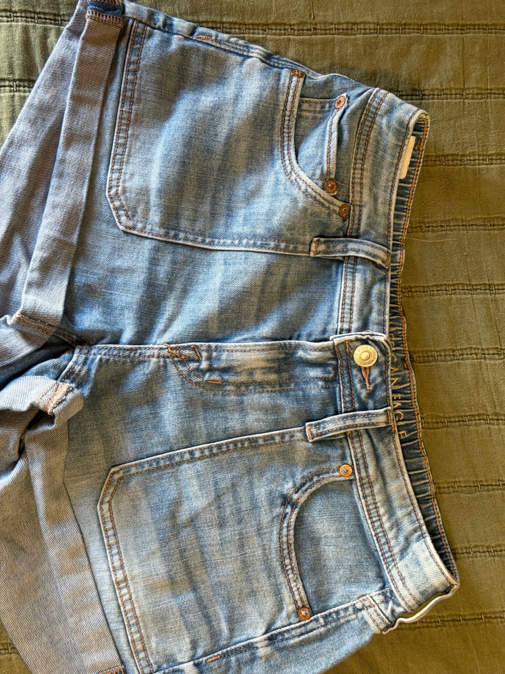 American Eagle Outfitters Light Blue Denim Waistband Jacket